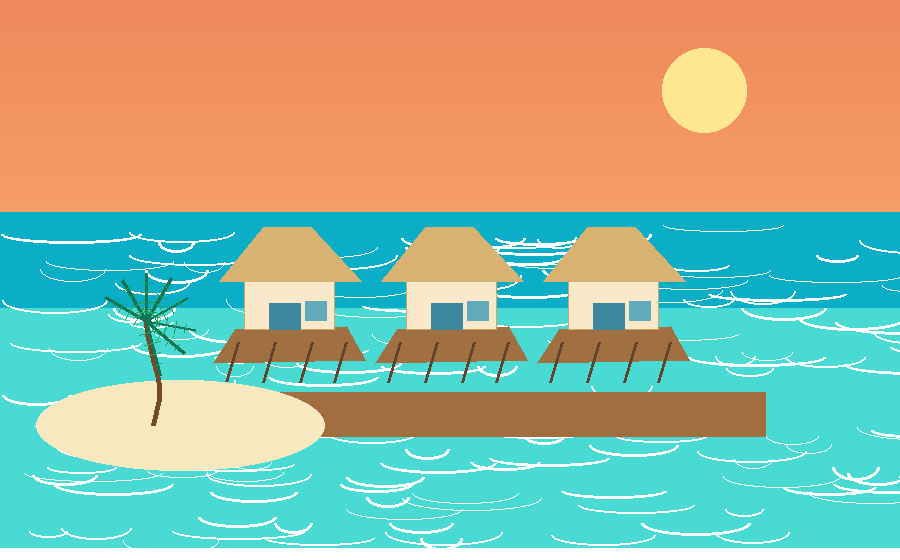 Conrad Maldives sunset water villas